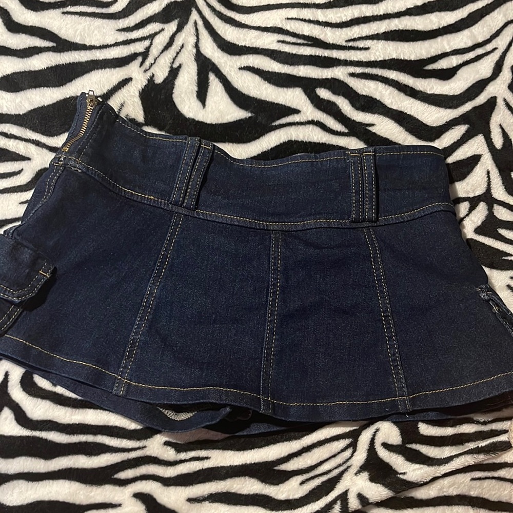 denim minii skort